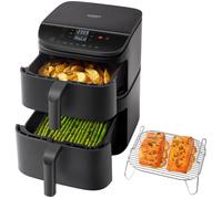 COSORI Turbo Tower™ Air Fryer- 10.8L, Black, Double Baskets, Space Saving, CAF-DC121-AUKR