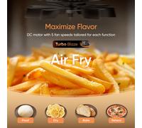 Cosori Turbo Tower Pro Dual Air Fryer, 10.8L Ceramic Coating, Stacked Space-Saving Design, DualBlaze Even Heat Tech, Rapid Heat System for Faster, Cri