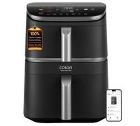 COSORIÊ Turbo Tower 10.8L Dual Pro Smart Air Fryer - Dark Grey, Silver/Grey