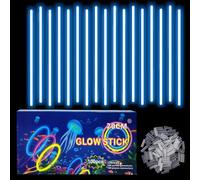 COSORO 100Pcs Blue Glow Sticks Party Packs for Glow in the Dark Party Supplies,Children Glow Stick Necklaces Bracelets,20cm Glowsticks Bulk for Kids Adults Halloween Christmas Party Bag Fillers
