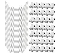 cosoro 100pcs Greenhouse Glass Clips,Polycarbonate Clips for Fitting Glass,Greenhouse Accessories Retaining Spring Window Clip Pane Fixings Clips(50 W Glazing & 50 Z Clips)