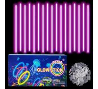 COSORO 100Pcs Pink Glow Sticks Party Packs for Glow in the Dark Party Supplies,Children Glow Stick Necklaces Bracelets,20cm Glowsticks Bulk for Kids Adults Halloween Christmas Party Bag Fillers