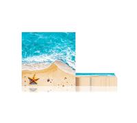 COSORO 20pcs Blue Beach Party Paper Napkins Serviettes,Ocean Waves Under The Sea Napkin Cocktail Tissue for Kids Birthday Hawaiian Summer Pool Ocean Sea Beach Party Table Decorations