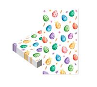 COSORO 20Pcs Easter Napkins Serviettes Disposable Guest Hand Towels 40x33cm,Easter Decor Colourful Eggs Pattern Tissue Cocktail Dessert Dinner Napkins for Easter Party Paper Napkin Table Decorations