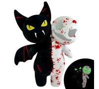 COSORO 25cm Halloween Bat Ghost Doll Plush Toy - 9.8" Cute Pillow Stuffed Ghost Doll, Plushies Collection Cuddly Soft Toys for Kids Girls Boys
