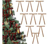 COSORO 36pcs 5×7inch Bronze Velvet Bows for Christmas Tree Decorations,Burnt Christmas Tree Bows with Twist Ties,Vintage Copper Velvet Ribbon Gift Bows for Xmas Wreaths Garland Wedding Gift Wrapping