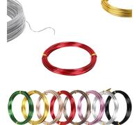 COSORO 45m Red Aluminum Craft Wire 18 Gauge,1mm Thin Crafting Bendable Sculpting Wire,Weaving Wrapping Florist Wire for Jewellery Making,Modelling,Bead Floral Making Skeleton Wires