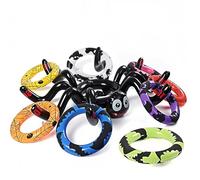 COSORO 9pcs Halloween Ring Toss Game Inflatable Spider Hat Ring Toss Toys,Fun Halloween Party Games Target Toss Toy Set for Kids,Adults Family Indoor Outdoor Halloweens Party Toss Games Props