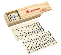 COSORO Classic Double Six Dominoes Set for Adults,Dominoes for Children Board Games,28 Pieces Traditional Dominos Set in Wooden Box,Retro Domino Game Gift for Christmas Family Gathering Travel Party