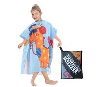 COSORO Dinosaur Hooded Poncho Towel for Kids,60x90cm Sand Free Quick Dry Thin Microfibre Beach With Bag,Dino Swimming Warm Wrap Changing Robe Bath,Childs Travel for Girls Boys Age 2-6