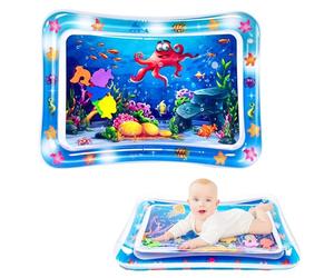 COSORO Tummy Time Mat Inflatable Water Mat for Babies,70*50cm Blue Octopus Water Cushion Baby Inflatable Water Play Mat Sensory Toy for Infants,Toddlers Baby Toys 3-12 Months Newborn Girls Boys Gifts