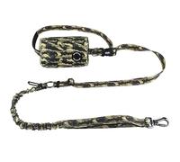 COSOWO Hands Free Dual Handle Retractable Bungee Leash with Reflective Trim, Adjustable Waist Belt for Dog Walking, Running, Hiking - Durable Nylon Leash for Medium Large Dogs, Army Green