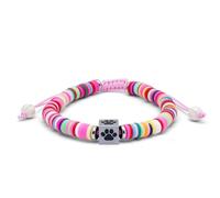 COSOWO Paw Memorial Bracelet for Dog Cat, Sympathy Gift for Loss of Beloved Pet, Rainbow Bridge Memorial Gift for Pet Lovers, Adjustable Pet Keepsake Bracelet with Heart Charm, Pink