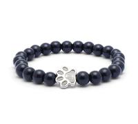 COSOWO Paw Memorial Bracelet for Dog Cat, Sympathy Gift for Loss of Beloved Pet, Rainbow Bridge Memorial Gift for Pet Lovers, Adjustable Pet Keepsake Bracelet with Heart Charm, Glossy