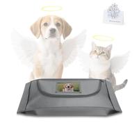 COSOWO Small Pet Burial Bag Dignified & Leak-Proof Deceased Pet Body Bag for Rabbits, Kittens, and Small Dogs Includes Memorial Keepsake Card for Final Goodbye, Grey, XS