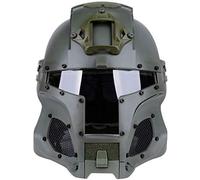 Cosplay Airsoft Paintball Full face Protective Helmet, Tactical Riding Sorta-Kinda Mandalorian/Boba Fett/Galac-Tac Style Helmet With PC lens And Replaceable Lens