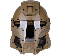 Cosplay Airsoft Paintball Full face Protective Helmet, Tactical Riding Sorta-Kinda Mandalorian/Boba Fett/Galac-Tac Style Helmet With PC lens And Replaceable Lens