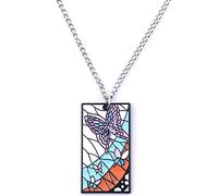Cosplay Anime Demon Slayer Cosplay Necklace Kochou Shinobu Anime Character Pendant Accessories Gift for Men Women Kids Manga Fans Halloween Carnival Party Dress Up Props