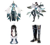 Cosplay Costume For DanHeng HonkaiStarRail,Women Men Uniform With Accessories,Cosplay Replica Prop Wig Shoes Full Set, Halloween Carnival Party Suit-2