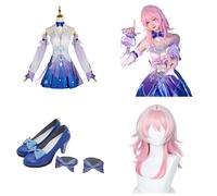 Cosplay Costume For March 7th HonkaiStarRail,Women Men Uniform With Accessories,Cosplay Replica Prop Wig Shoes Full Set, Halloween Carnival Party Suit-3