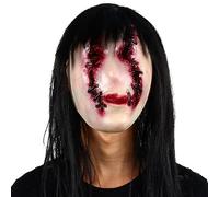 Cosplay Costume Mask Halloween Ghost Face Mask Long Hair Sadako Mask Funny Accessories Horror Faces