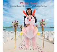 Cosplay Costumes Blow Bunny Inflatable Costume Cloth Bunny Inflatable Costume Reusable Sewing Dress Festival Blow Up For Up Pleasantly Lightweight For The Park