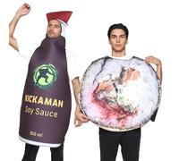 Cosplay Costumes for Adults | Soy Sauce Cosplay Outfits | Funny Dress-Up Couple Costume Set for Christmas Activities Family Gatherings Festivals Carnival