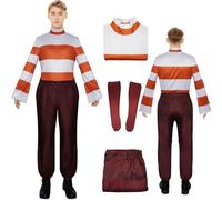 Cosplay Costumes for Anime Anxiety T-shirt Pants Socks Set Inside Out 2 Outfits Halloween Emotions Cartoon Movie Adult