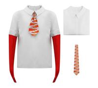 Cosplay Costumes for Anime Fear Inside Out 2 Adult Anger Shirt Printed T-Shirt Emotions 2024 Movie Outfit for Halloween White