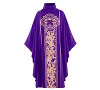 Cosplay Costumes for Stage Performance. Medieval Priest Clothes with Long Pants for All Year Round Perfect for Events and Cosplay Gatherings (Purple, One Size)