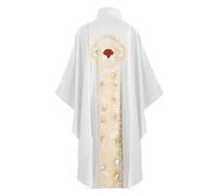 Cosplay Costumes for Stage Performance. Medieval Priest Clothes with Long Pants for All Year Round Perfect for Events and Cosplay Gatherings (White, One Size)