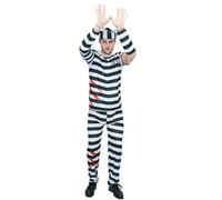 Cosplay Costumes Men Prisoner Costume Carnival Stage Outfit with Full Set Cosplay Costumes Masquerade Party Full Set for Themed Events Prison Attire