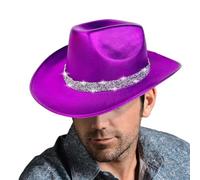 Cosplay Cowboy Hat - Felt Glitter Disco Cowgirl Hats, Stylish Cowboy's Hat | Halloween Stage Performance, Western Thomy Fancy Down Hat's, Shiny Cowboy Hat For The