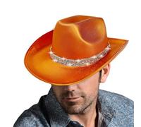 COSPLAY COWBOY Hat, Sense Hat,FIÑO COSPLAY GLITTER DISCO STATE - Stylish Western Themed Halloween Hat Role Play for Men Women Adults