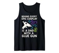 Cosplay Dad Maker Con Parent Geek Armor Badge Hero Tank Top