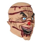 Cosplay Face Cover, Unisex Latex with Blood Design, Realistic Headgear Costume Accessory 7.87 x 7.87 x 11.81 Inches for Halloween, Theater Performance, Masquerade, Role Play Parties, Horror