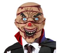 Cosplay Face Cover - with Blood, Unisex Latex Headwear, Costume Accessories, Horror Cosplay Props for Halloween, Theatre, Performance, Masquerade, Role Play, Events, Parties, Stage Characters
