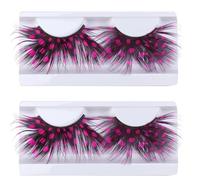 Cosplay Faux Lash 2 Pairs White Handmade False Lashes