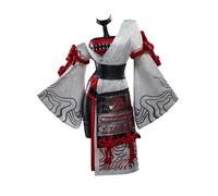 Cosplay.fm Game Rose Cosplay Costume EPIC Outfit Top Pants with Kimono and Armor, White, Medium