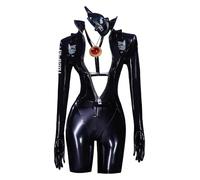 Cosplay.fm Women Victory Game Cosplay Costume Goddess Cosplay Black Jumpsuit with Mask Belt (Black, M)