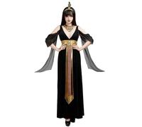 Cosplay.fm Women's Egyptian Costume Set Egypt Qween Costume Dress with Accessories for Halloween Parties (Black, XL)
