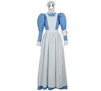 Cosplay.fm Women's Great War Nurse Costume Dress Historical Vitorian Nurse Top and Skirt Uniform Outfit (Blue, XL)