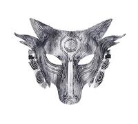 Cosplay Full Mask Women Men Costume Wolf Face for Mask Halloween Masks Adults(B A,One Size)