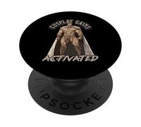 Cosplay Gains Activated Funny Gym Cosplay Design PopSockets Adhesive PopGrip