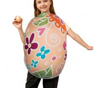 Cosplay Garment, Printed Oval Smock, Colorful Graphic Cover, Lightweight Foam Interior System, Professional Theater Supply, Creative Group Event Part, Comfortable Dressing Tool For Shows Parties Blue