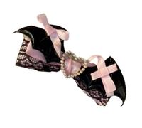 Cosplay Hair Clip Novelty Bat Wing Lace Bows Hairclip Party Headwear Anime Hairpin Female Hair Grip Halloween Headdress Party Hairpin