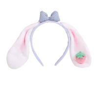 Cosplay Hair Hoop Woman Strawberries&Bowknot Decor Makeup Headband for Taking Photo Hairband Sweet Color