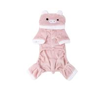 Cosplay Pig Christmas Halloween Pet Costume With Hood Set Dogs Pullover Keep Warm Jumpsuit For Pet Carnival Party Dog Coat For Large Dogs Winter Windproof Dog Coat For Large Dogs Winter Windproof