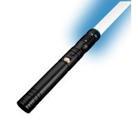 Cosplay Prop Replica Combat Lightsaber RGB Colour Change Baselit Custom No.116 Hilt Light Sword With FX Sounds Smooth Swing USB-C Chargable (Black)