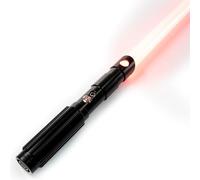 Cosplay Prop Replica Combat Lightsaber RGB Colour Change Baselit Custom No. C022 Black 4-Fonts Light Sword With FX Sounds Smooth Swing USB-C Chargable